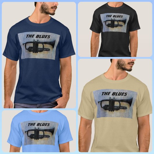 Artsy Blues Trumpet T-shirt