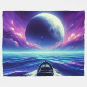 Artsy Boat Fleece Deken (Voorkant (Horizontaal))