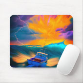 Artsy Boat Scene Muismat (Met muis)