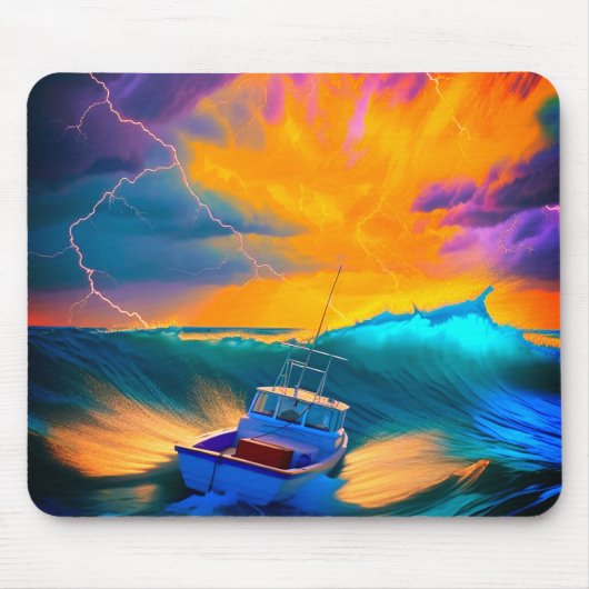 Artsy Boat Scene Muismat (Voorkant)