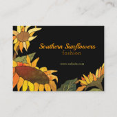 Artsy Bold Hip-zonnebloemen Visitekaartje (Voorkant)