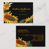 Artsy Bold Hip-zonnebloemen Visitekaartje (Voorkant / Achterkant)