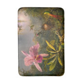 Artsy Brazilian Cattelya Orchid en 3 kolibries Badmat (Voorkant Verticaal)