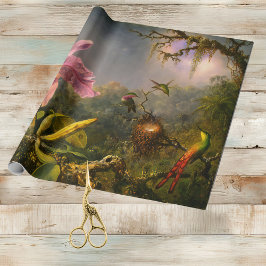 Artsy Brazilian Cattelya Orchid en 3 kolibries Cadeaupapier