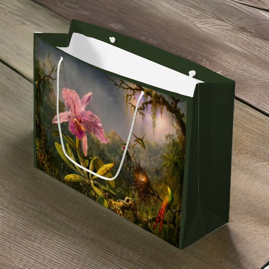 Artsy Brazilian Cattelya Orchid en 3 kolibries Groot Cadeauzakje