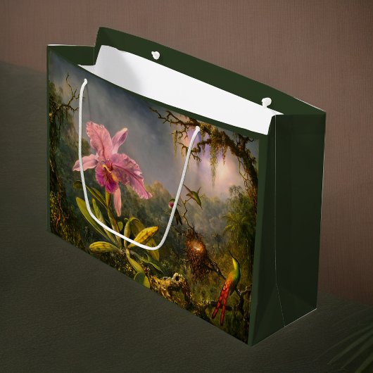 Artsy Brazilian Cattelya Orchid en 3 kolibries Groot Cadeauzakje