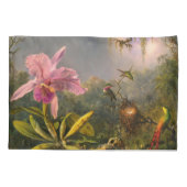 Artsy Brazilian Cattelya Orchid en 3 kolibries Kussensloop (Achterkant)