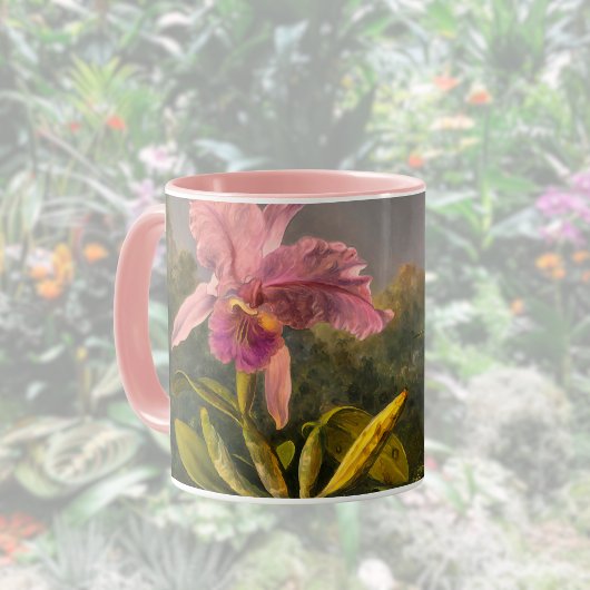 Artsy Brazilian Cattelya Orchid en 3 kolibries Mok