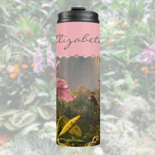 Artsy Brazilian Cattelya Orchid en 3 kolibries Thermosbeker