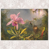 Artsy Brazilian Cattelya Orchid en 3 kolibries Tissuepapier