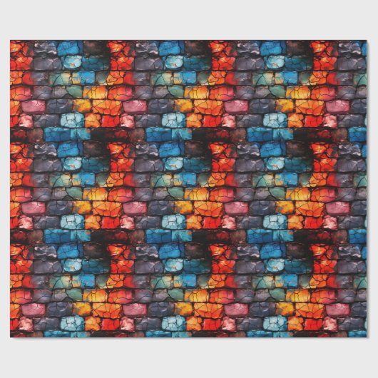 Artsy Brick Wall Cadeaupapier (Vlak)