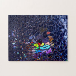 Artsy Broken Glass Pattern Complex Jigzaag Puzzles Legpuzzel