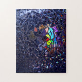 Artsy Broken Glass Pattern Complex Jigzaag Puzzles Legpuzzel (Verticaal)