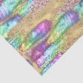 Artsy Brush Strokes Unicorn Rainbow Faux Glitter Tissuepapier (Detail)