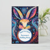 Artsy Bunny Kleurrijk Kaart (Staand voorkant)