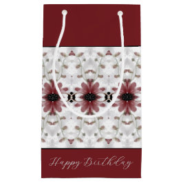 Artsy Burgundy Floral Klein Cadeauzakje
