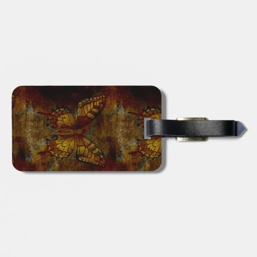 Artsy Butterfly Bagagelabel (Achterkant horizontaal)
