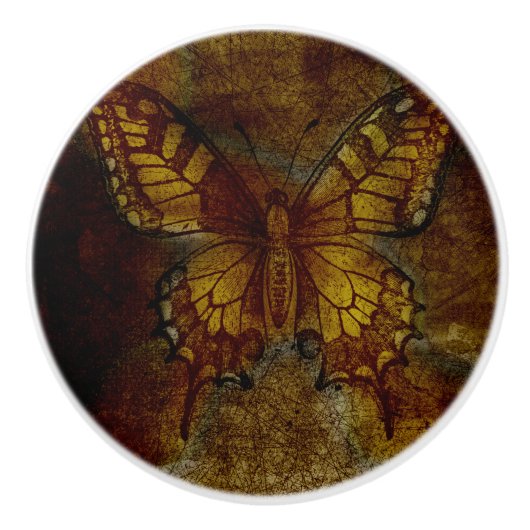 Artsy Butterfly Keramische Knop (Voorkant)