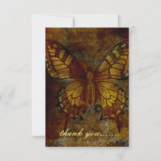 Artsy Butterfly Note of Bedankkaart (Voorkant)