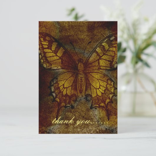Artsy Butterfly Note of Bedankkaart (Staand voorkant)