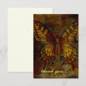 Artsy Butterfly Note of Bedankkaart (Voorkant / Achterkant)