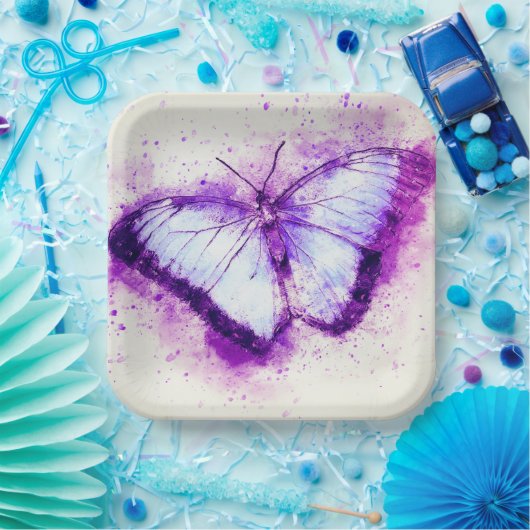 Artsy Butterfly Papieren Bordje (Feest)