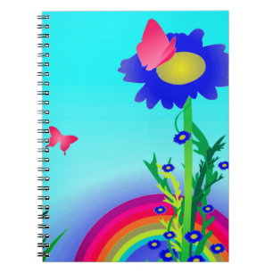 Artsy Cartoon Flower Notitieboek