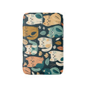 Artsy Cat Pattern Cute Badmat (Voorkant Verticaal)