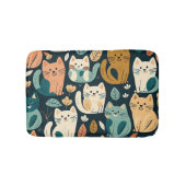 Artsy Cat Pattern Cute Badmat (Voorkant)