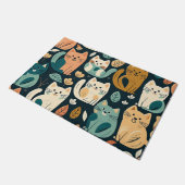 Artsy Cat Pattern Cute Deurmat (Schuin)