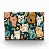 Artsy Cat Pattern Cute Fotoblokken (Voorkant)