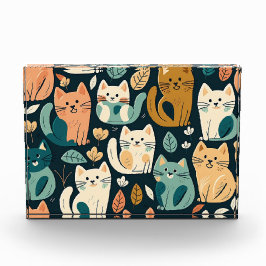 Artsy Cat Pattern Cute Fotoblokken