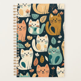 Artsy Cat Pattern Cute Planner