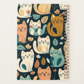 Artsy Cat Pattern Cute Planner (Achterkant)