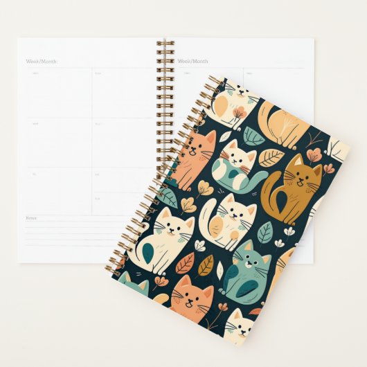 Artsy Cat Pattern Cute Planner (Display)