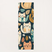 Artsy Cat Pattern Cute Yogamat (Achterkant)