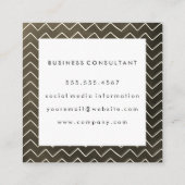 Artsy Chevron Pattern Vierkante Visitekaartje (Achterkant)
