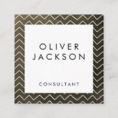 Artsy Chevron Pattern Vierkante Visitekaartje (Voorkant)