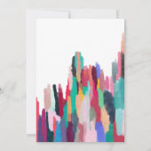 Artsy Chic Abstracte Kleurrijke Verf Smudge Weddin Kaart (Achterkant)