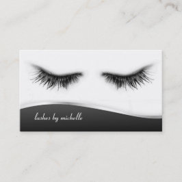 Artsy Chic Black & White Eyelashes Designer Visitekaartje