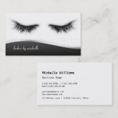 Artsy Chic Black & White Eyelashes Designer Visitekaartje (Voorkant / Achterkant)