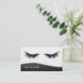 Artsy Chic Black & White Eyelashes Designer Visitekaartje (Staand voorkant)