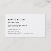 Artsy Chic Black & White Eyelashes Designer Visitekaartje (Achterkant)