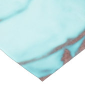 Artsy Chic Roos Gold Aqua Mint Blue Marble Patroon Tafelkleed (Gekanteld)