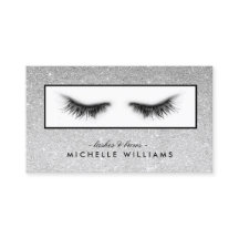 Artsy Chic Silver Glitter Eyelashes Designer