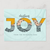Artsy Christmas Joy Lettering Flat Holiday Kaart (Voorkant)