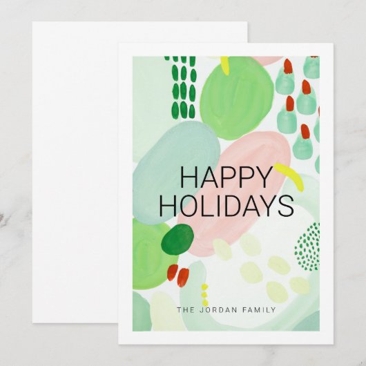 Artsy Christmas Kaart (Voorkant / Achterkant)