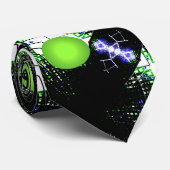 Artsy City Urban Black & Limoen Mannen Stropdas (Opgerold)