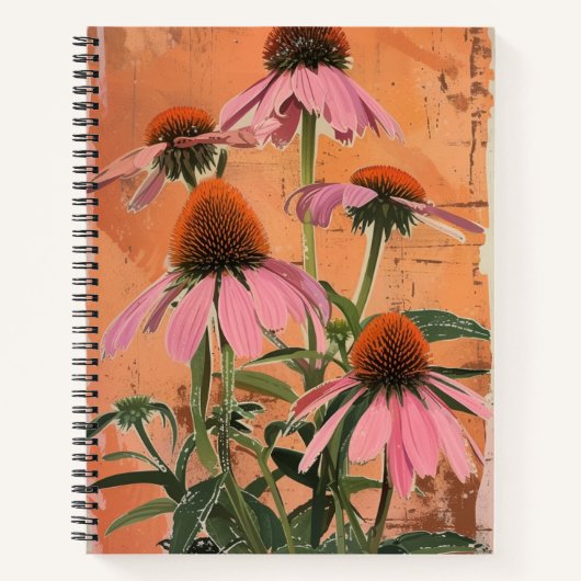 Artsy Coneflower Esthetisch Notitieboek (Voorkant)