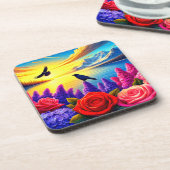 Artsy Crow Bier Onderzetter (Linkerzijde)